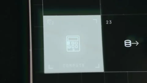 Animated calculator tool icon for COMPUTE Stock Footage 333839414