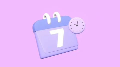 Animated Calendar With Clock Ticking. Time Is Running Out. 動画素材 276757922