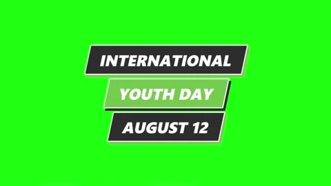 Animated Calendar Flipping to August 12 International Youth Day Green Screen Vídeo Stock 340413970