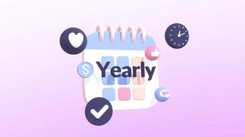 Animated Calendar With Yearly Text. 動画素材 278014287