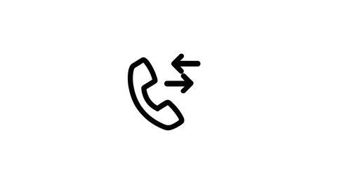 Animated call icon with a mobile phone screen concept. Incoming or outgoing.. Stock Footage 313378660
