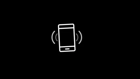 Animated Call Symbol on Modern Mobile Phone Screen Stock Footage 313378667