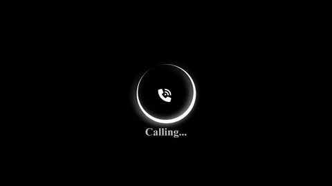 Animated calling loading bar icon on a black background. Stock Footage 256802509