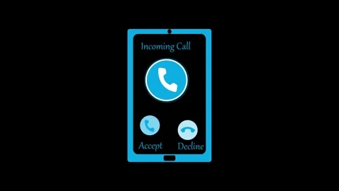 Animated Calling Symbol Featuring Simple Telephone Icon, Simple Smartphone .. Stock Footage 311731622