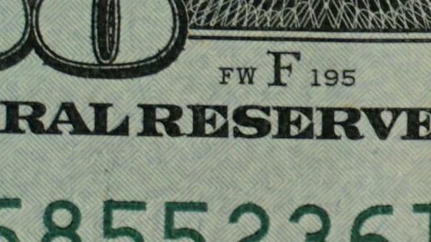 Animated camera movement of a 100 dollar note. Close up Stock Footage 86442536