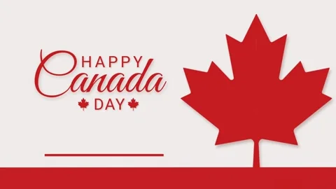 Animated of Canada flag background with text animation. Good for country event. Stock Footage 240919996