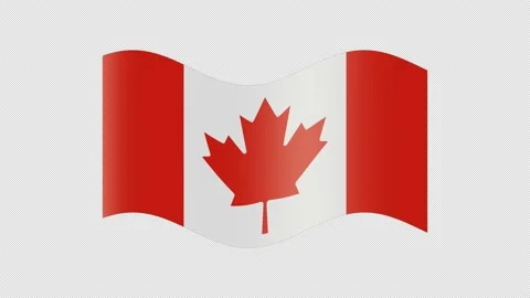 Animated canada flag. Canadian flag icon... | Stock Video | Pond5