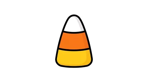 Animated candy corn 2D motion graphic for Halloween seasonal promo or sweet.. 스톡 동영상 342094767