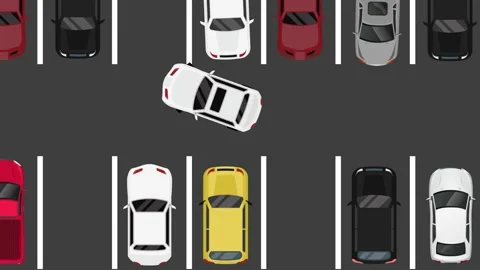 Animated car reverse for parking Stock Footage 318481488