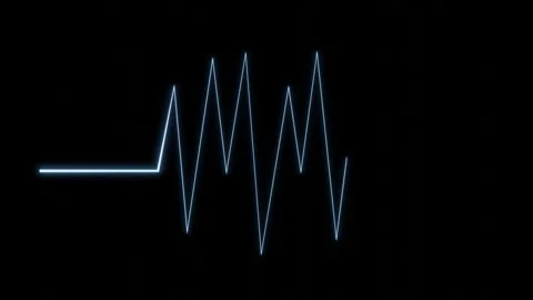 Animated cardiogram on black background Stock Footage 255659227