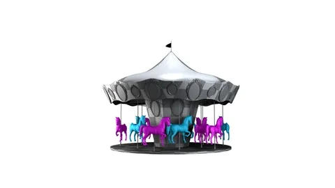 Animated Carousel 3D Stock Footage 90945410