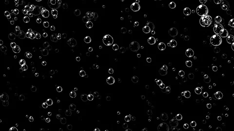 Animated cartoon bubbles rising to the top Stock Footage 339321920