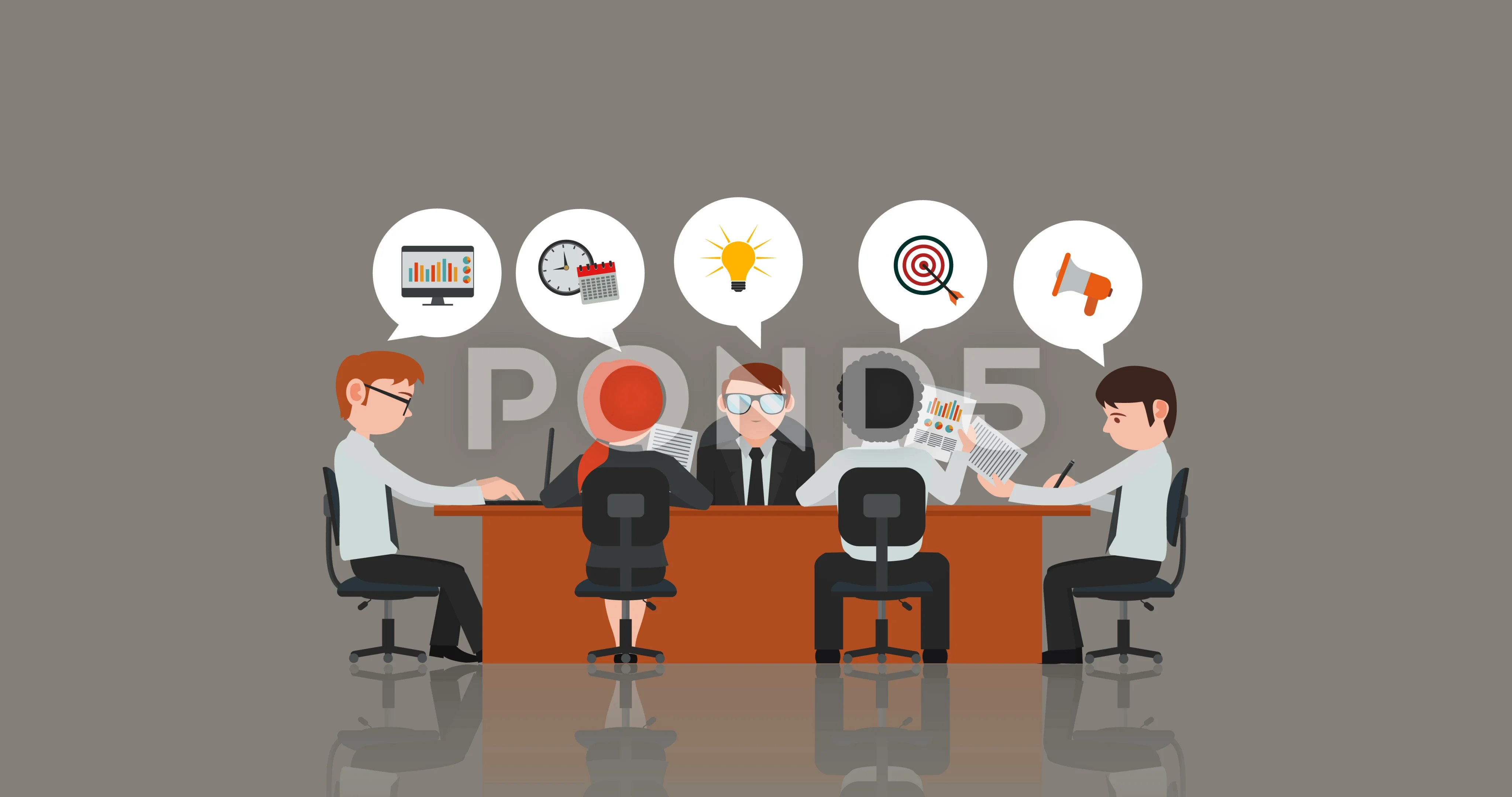 Animated Cartoon Business Meeting | Stock Video | Pond5