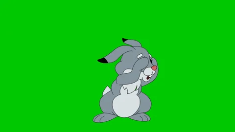 Animated Cartoon Character Hare 4 Stock Footage 85905007
