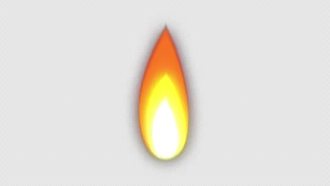 Animated Cartoon Fire Flame Effect Loop - Seamless and Transparent Alpha Channel 스톡 동영상 305740549