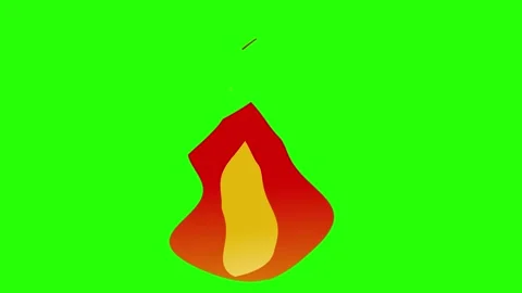 Animated cartoon fire Stock Footage 318634317
