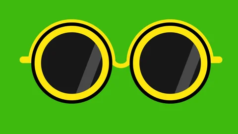 Animated cartoon Sunglasses Stock Footage 310278982
