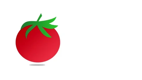 Animated cartoon tomato bouncing on a white background. Stock Footage 317171755