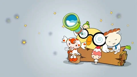 animated cartoons characters background,... | Stock Video | Pond5
