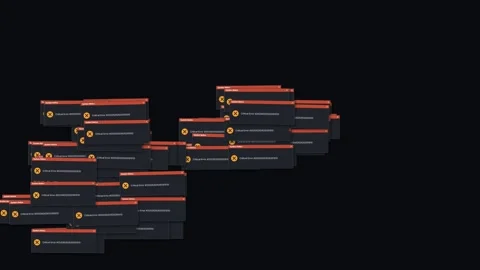Animated cascade of critical error pop up windows multiplying across dark screen 스톡 동영상 346960003