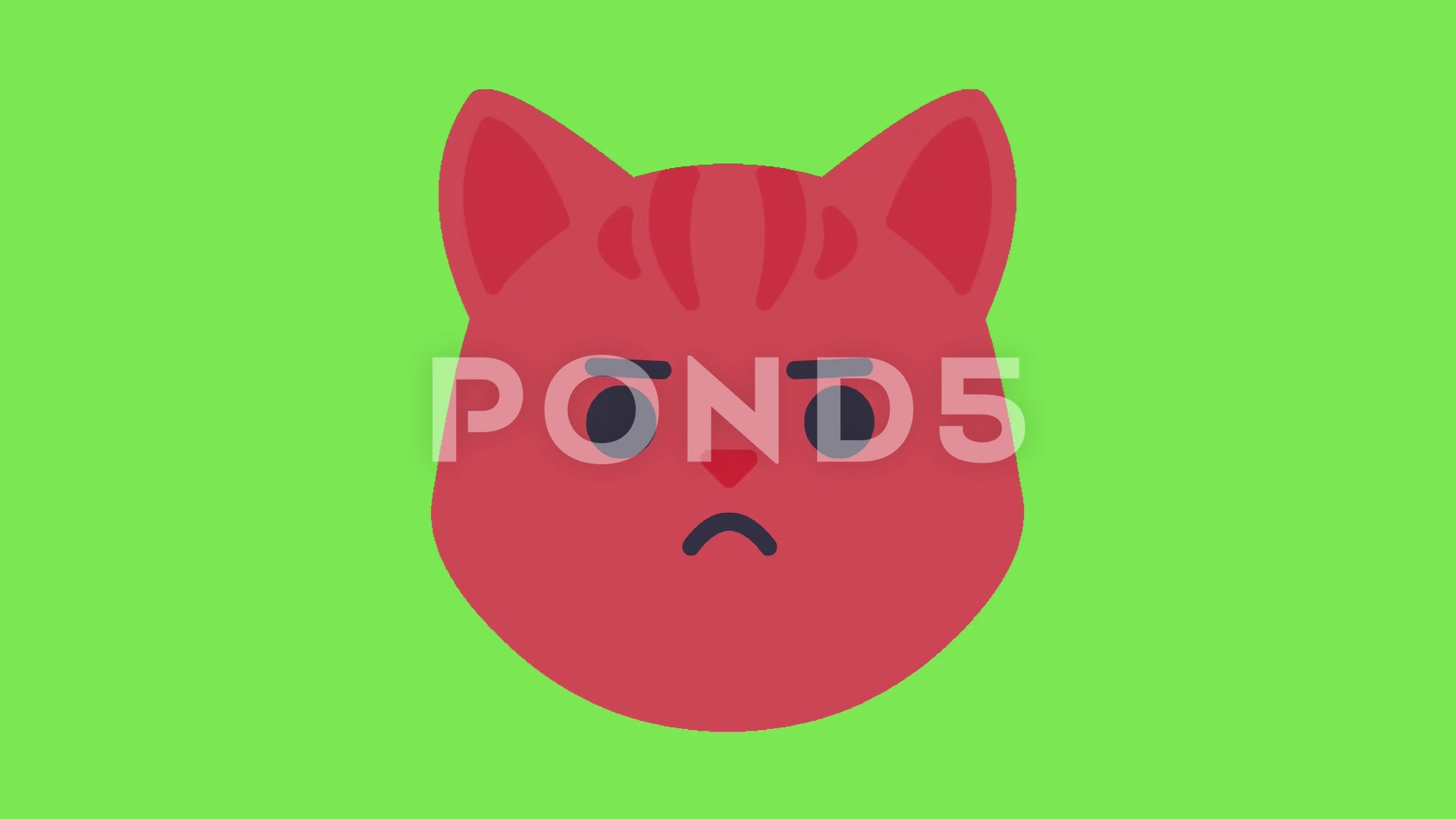 Animated Cat Angry Face Emoji Angry Emot, Stock Video