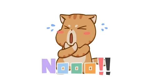 Animated Cat Refusing on White Backgroun... | Stock Video | Pond5