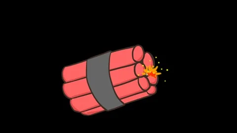 Animated Cat with TNT Explosives Stock Footage 278343898