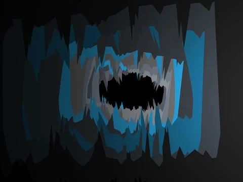 Animated Cave Fly Through, Cool Colors Stock Footage 72822305