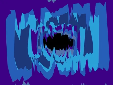 Animated Cave Fly Through, Cool Colors Stock Footage 72822623