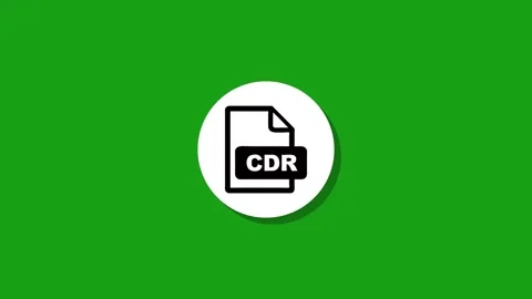 Animated cdr file icon on green screen background, representing document an.. 動画素材 329272831