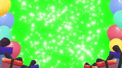 Animated celebration background with video vibrant green screen background Stock Footage 345101929