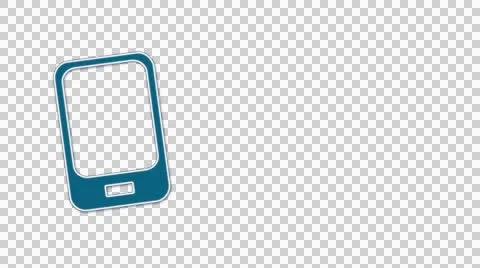 Animated cell phone for video or presentation Stock Footage 42569161