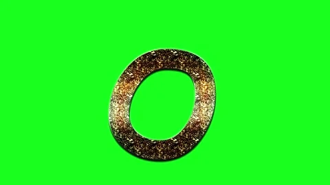 Animated chalkboard letter O for ABC kids content, ideal for phonics lessons Stock Footage 312984978