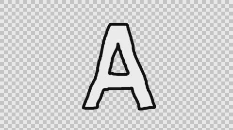 Animated Character A with Alpha Channel Stock Footage 65313335