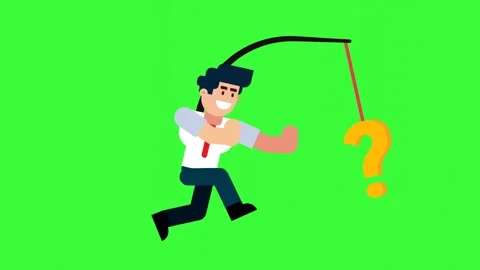 Animated Character Chasing Curiosity Symbol Vídeos de archivo 318931305
