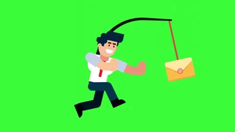 Animated Character Chasing Digital Communication Stock Footage 318806457