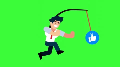 Animated Character Chasing Social Approval 库存影片 318684493