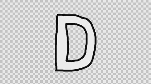 Animated Character D with Alpha Channel Stock Footage 65313381