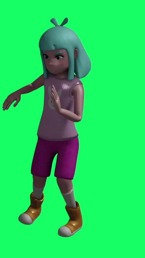Animated Character dansing on Green Scr... | Stock Video | Pond5
