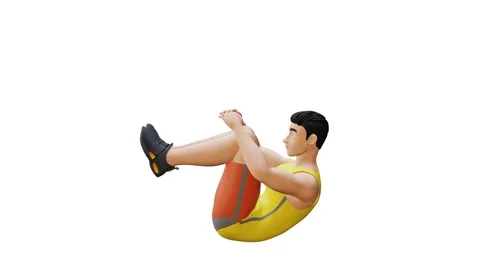 Animated character doing Cocoons Stock Footage 281058864