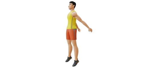 Animated character doing Jump Squat Video stock 281123483
