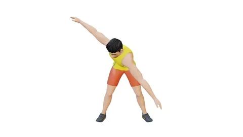 Animated character doing Windmill Stock Footage 281125097