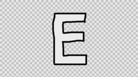 Animated Character E with Alpha Channel Stock Footage 65313382