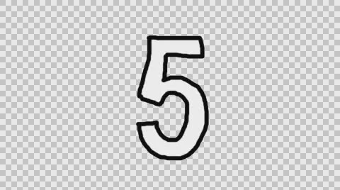 Animated Character Five with Alpha Channel Stock Footage 65313277