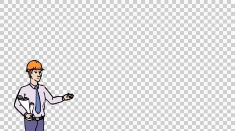 Animated Character Foreman Says Stock Footage 49036164