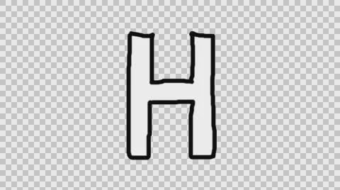 Animated Character H with Alpha Channel Stock Footage 65313400
