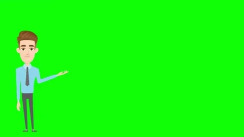 Animated Character Hello Stock Footage 141635093