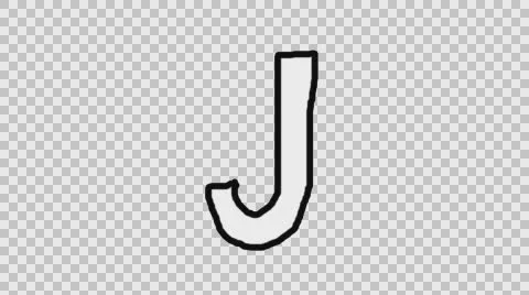 Animated Character J with Alpha Channel Stock Footage 65313410
