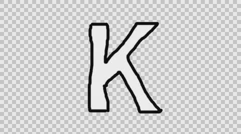 Animated Character K with Alpha Channel Stock Footage 65313425