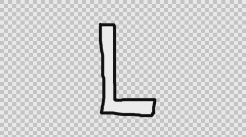 Animated Character L with Alpha Channel Stock Footage 65313428
